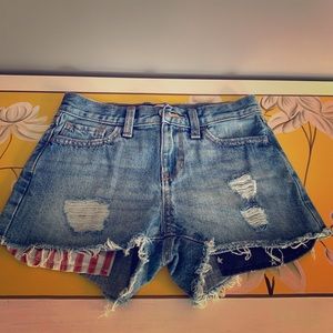 Old Navy Jean Shorts with American Flag Pockets